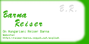 barna reiser business card